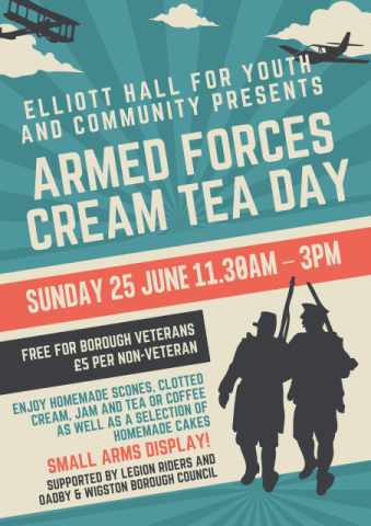 All are invited to Armed Forces Cream Tea - 25 June